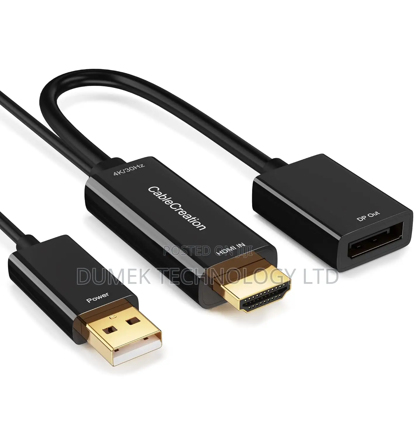 Hdmi to Displayport Adapter With USB Power 3ft,