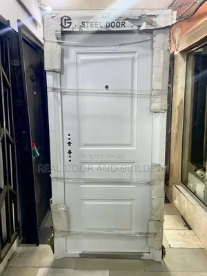 White 3panel Steel Door