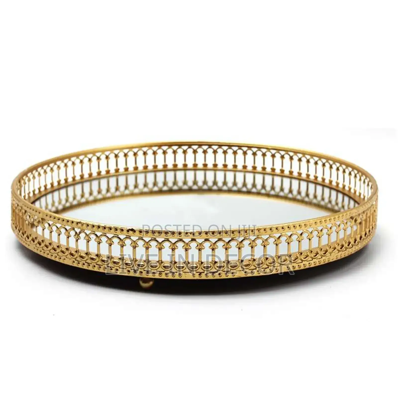 Golden Mirror Tray