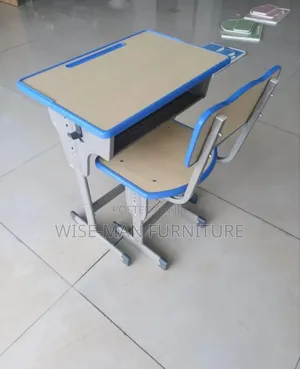 Photo - Student Desk and Chair, Likely for School or Home Use