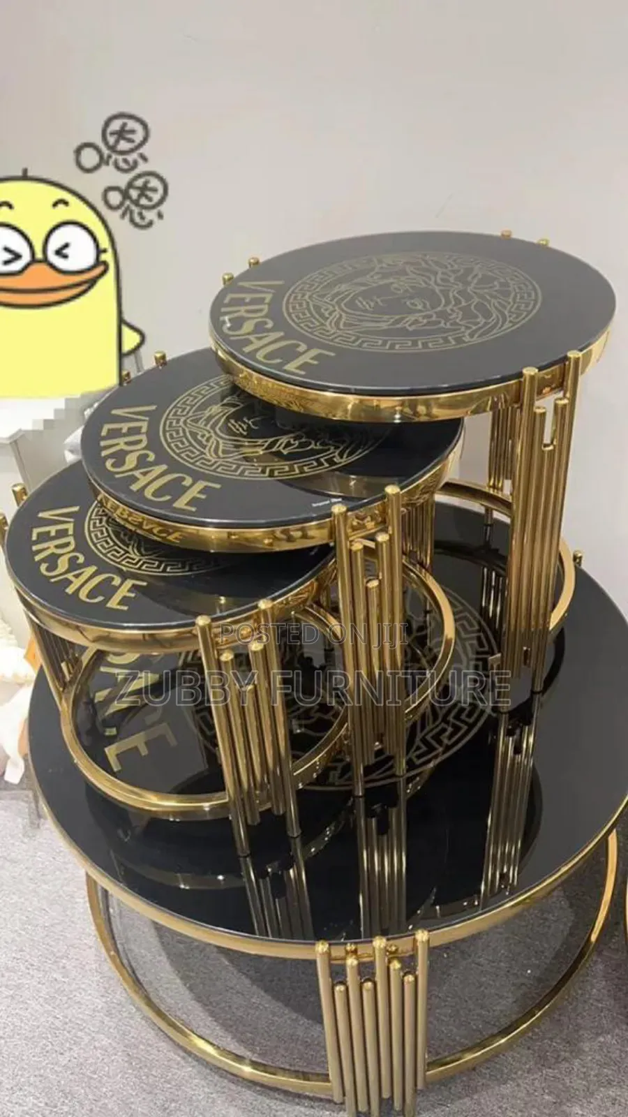 Quality and Imported Marble Top Center Table With 3 Side Sto