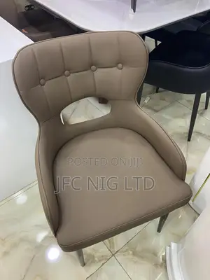 Strong Leather Dining Chair;Beige,Brown and Black Colour