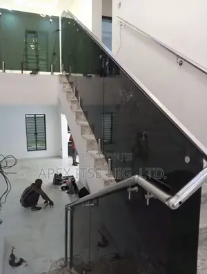 Dark Glass Staircase Rail Interior