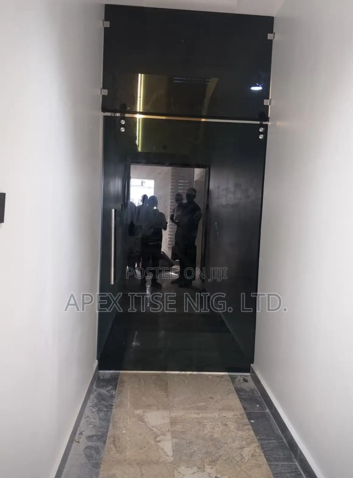 Privacy Glass Door.