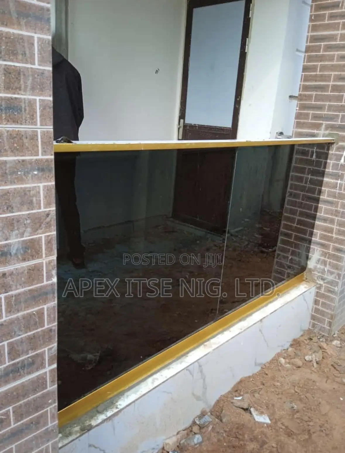 Gold Holder Glass Railing
