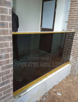 Gold Holder Glass Railing