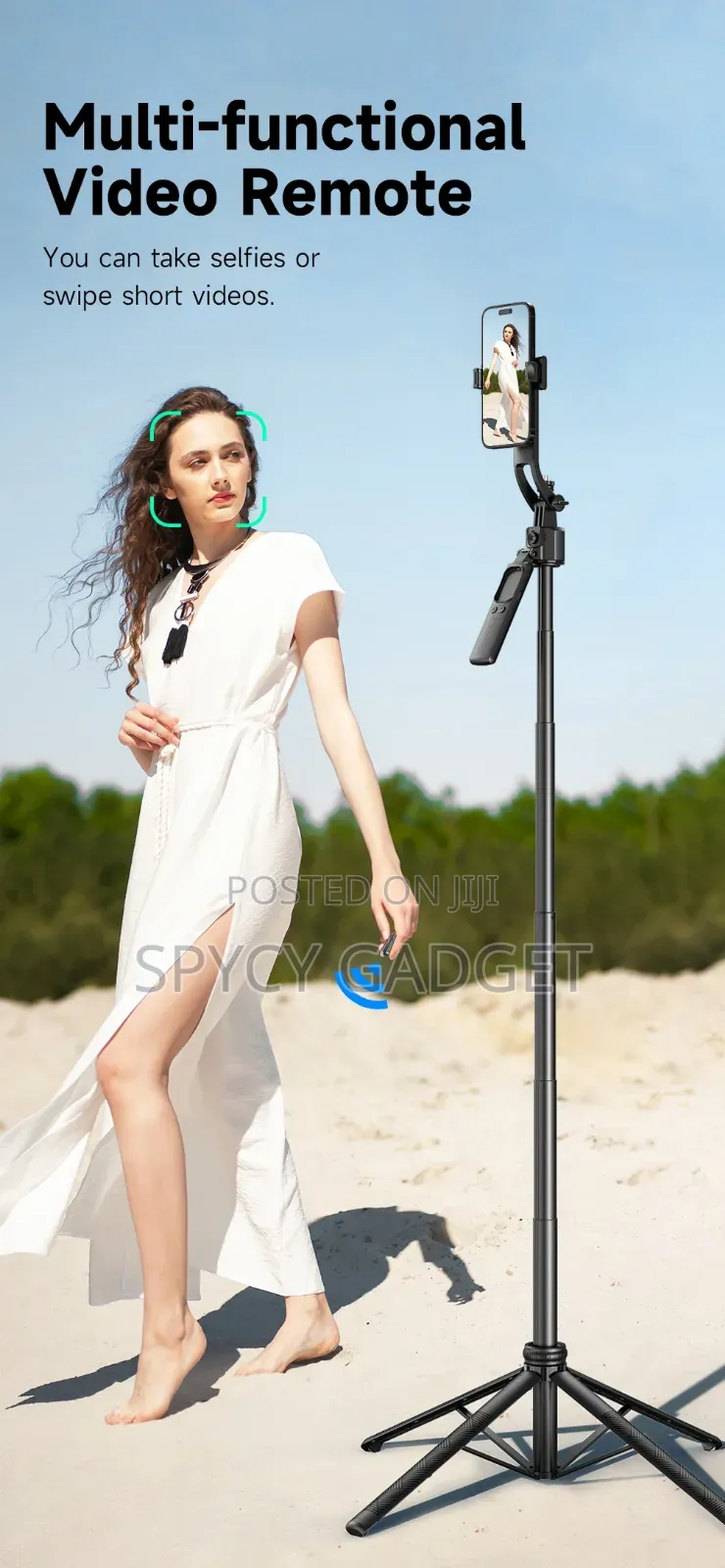 Ai Auto Face Track Selfie Stick Quadrapod Gimbal Stabilizer
