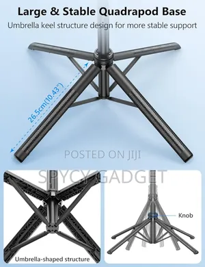 64" Auto Face Tracking Selfie Stick Quadrapod Stand Gimbal