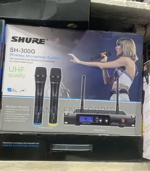 Shure Sh-300g Wireless Microphone System - Double Mic Uhf
