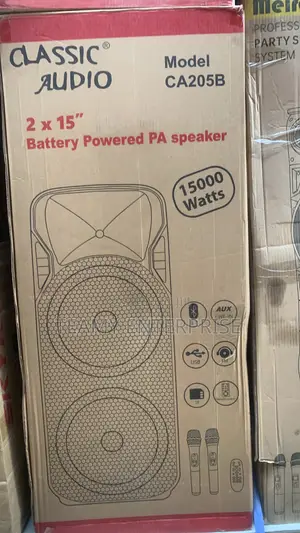 Classic Audio Ca205b 15" Battery Powered Pa Speaker System