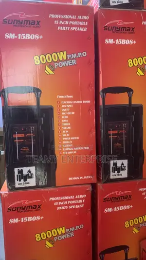 Sonymax 15 Inches Party Speaker Sm-15b08+ Pa System With Mic