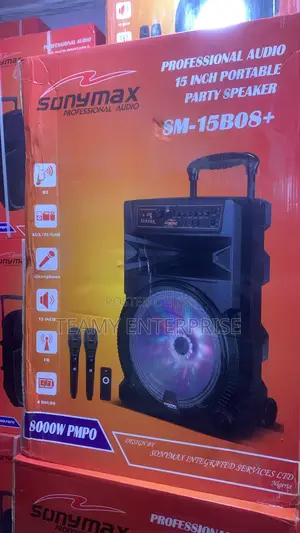 Sonymax 15 Inches Party Speaker Sm-15b08+ Pa System With Mic