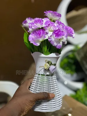 Vase Potted Flower Home and Office Decor With Double Flower