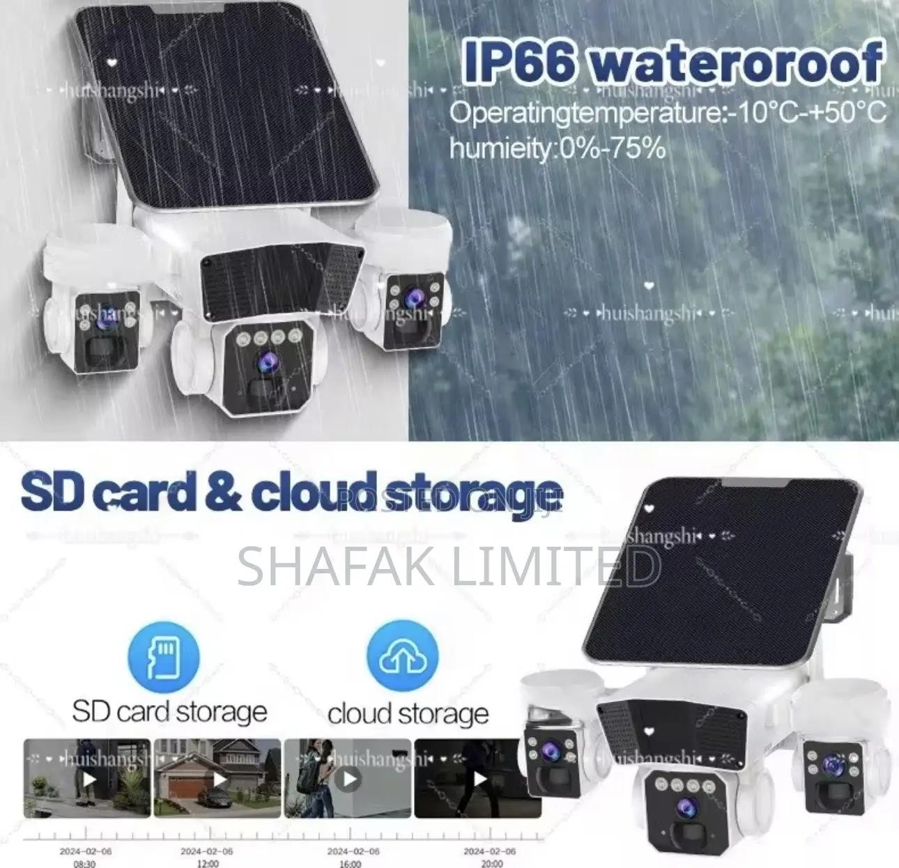 Real 3-in-1-Solar PTZ Surveillance Camera