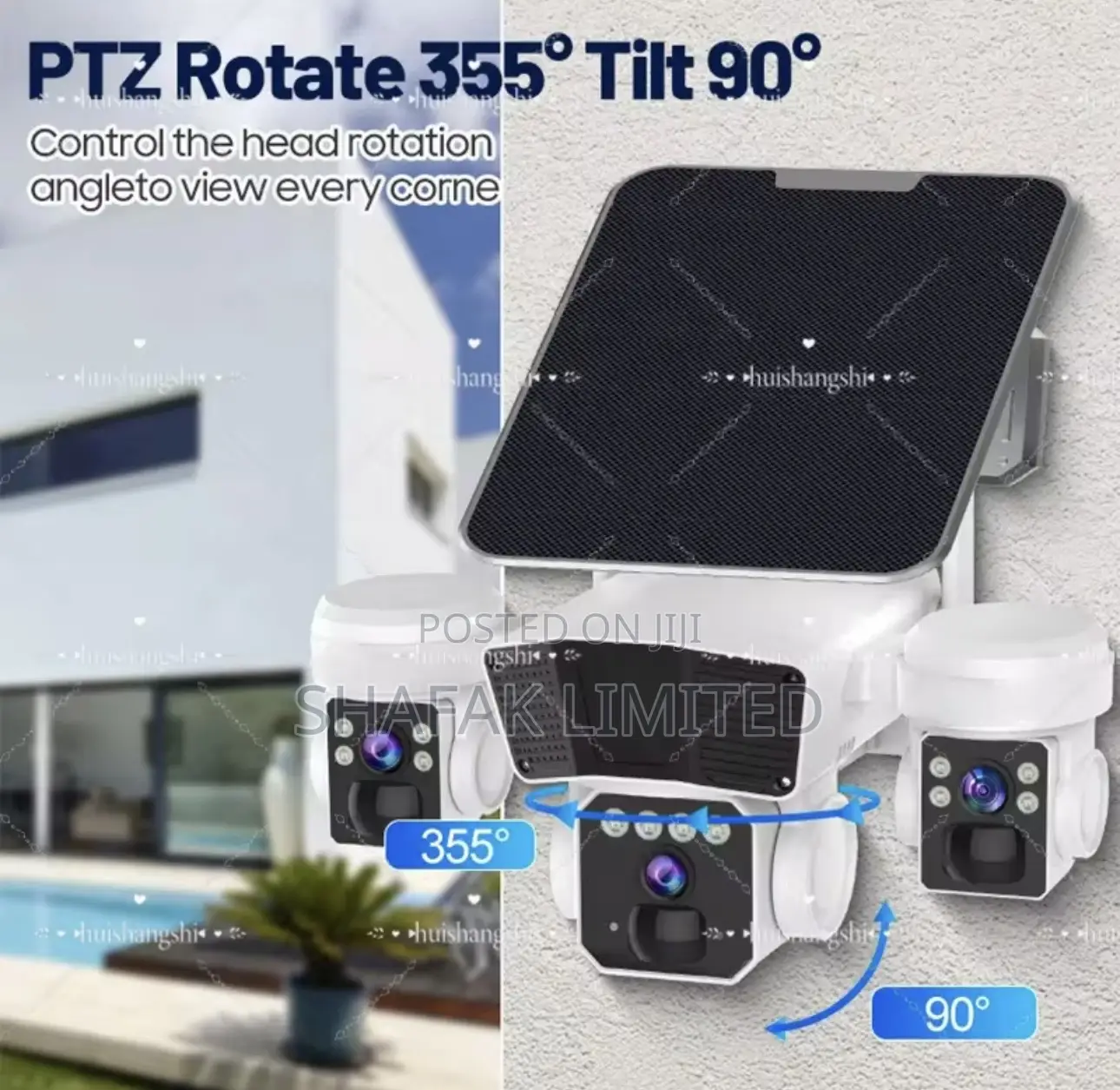 Real 3-in-1-Solar PTZ Surveillance Camera