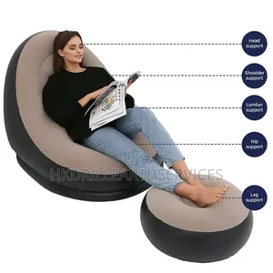 Inflatable Sofa Chair With Leg Rest and Pump
