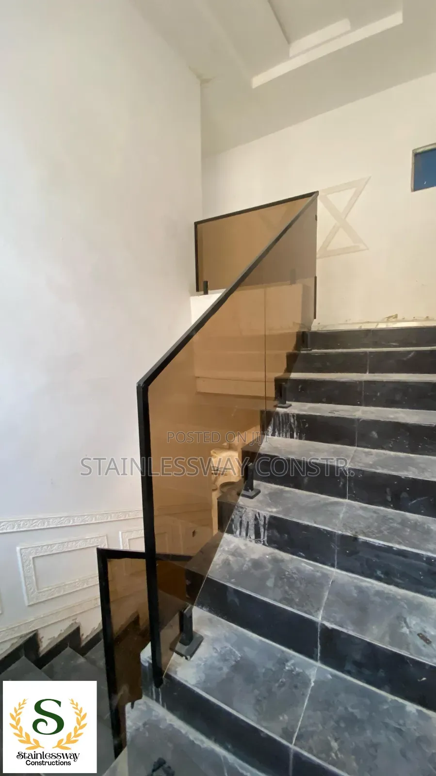Tinted Staircase Glass Railing