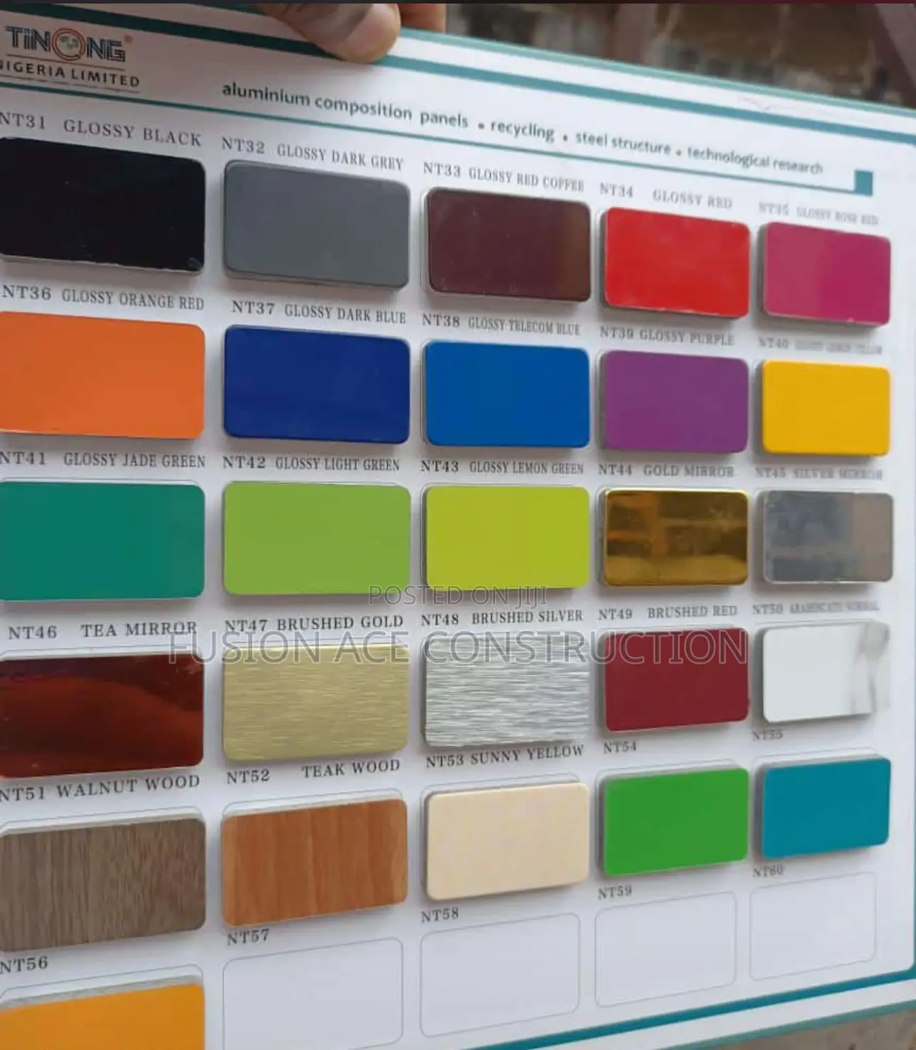 Alucoboard Wall Cladding in Different Colors and Patterns