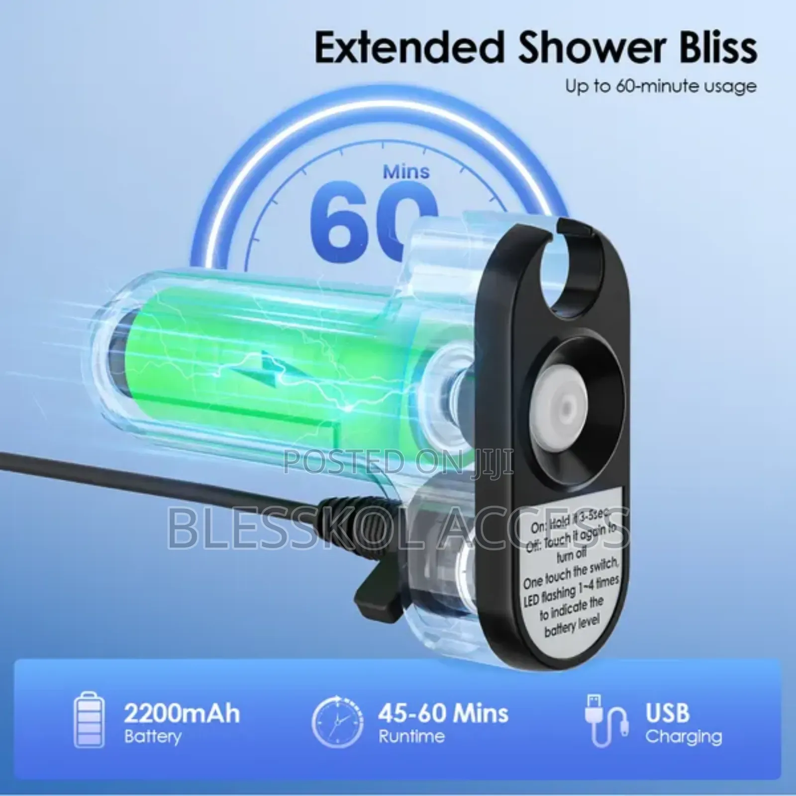 Oraimo Aquaflex Portable Shower 60min Usage