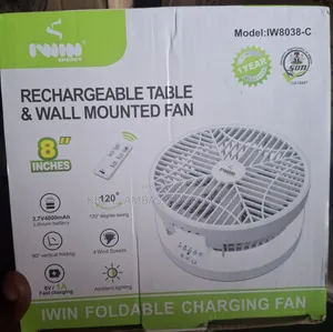 Iwin Rechargeable Table Wall Mounted Fan