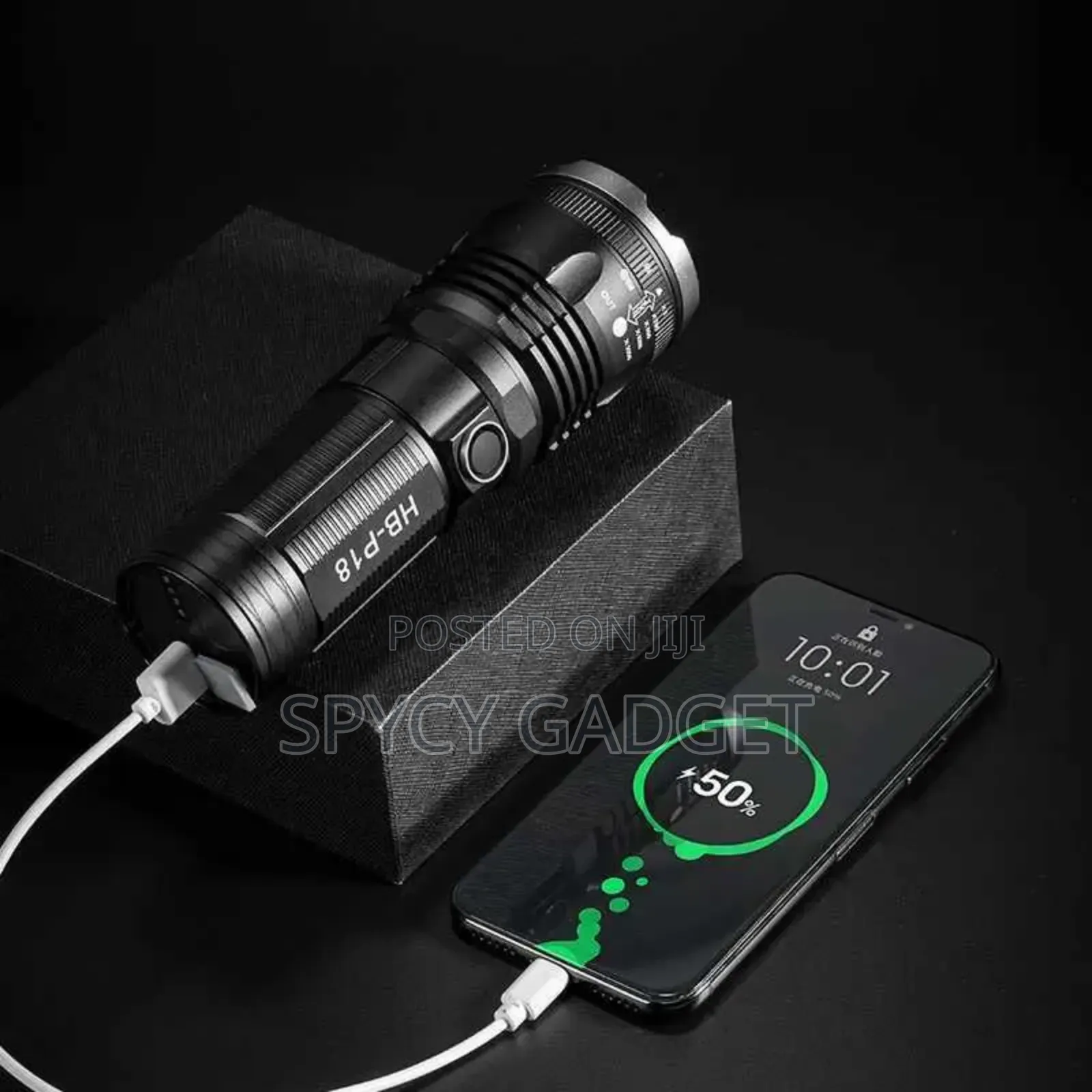 High Power Laser Flashlight Telescopic Zoom for Camping