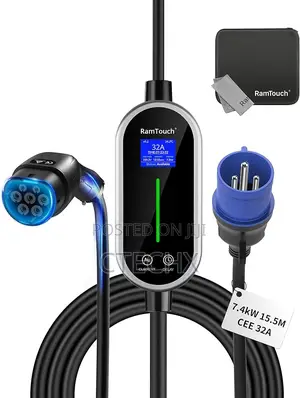 Ramtouch Electric Vehicle Charger 32a, 7.4kw, 6.5m Type 2