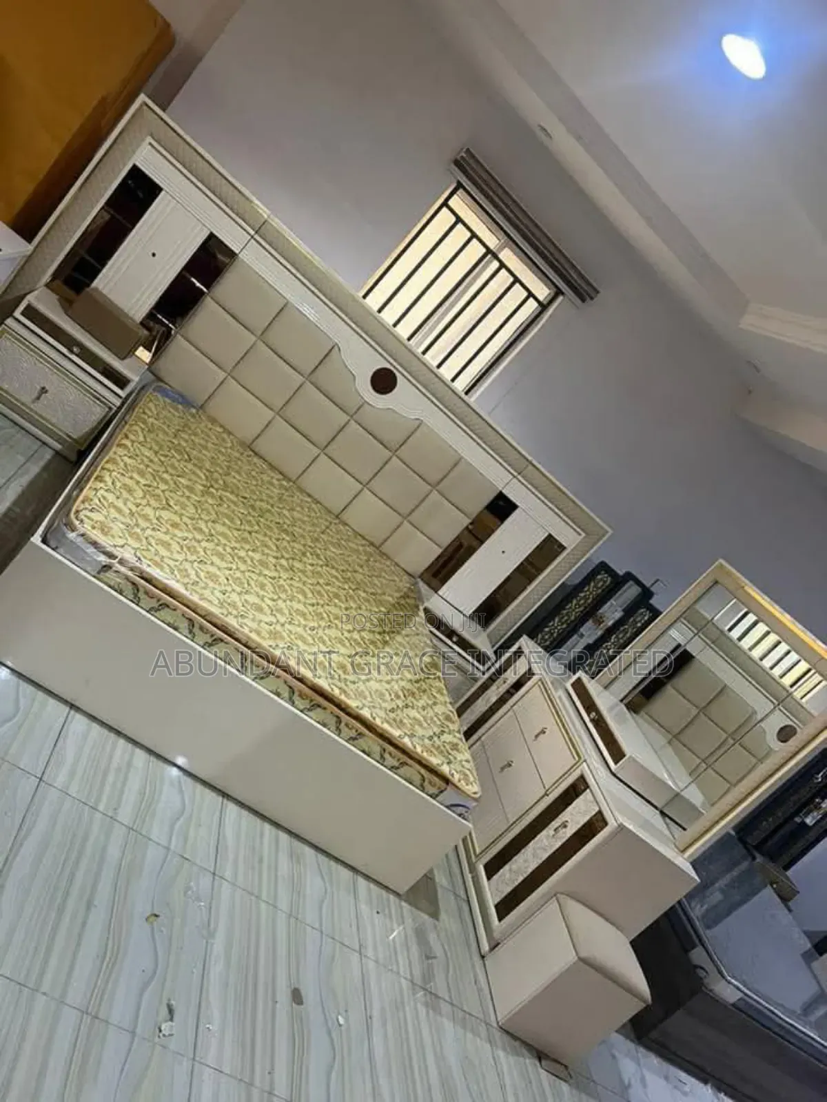 6x7 Executive Imported Bed Frame, Drawers, Dressing Mirror