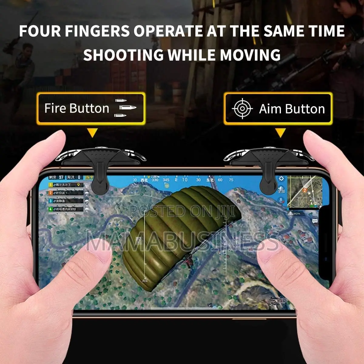 Mobile Game Controller [L1+R1] Trigger Aim Button Compatible