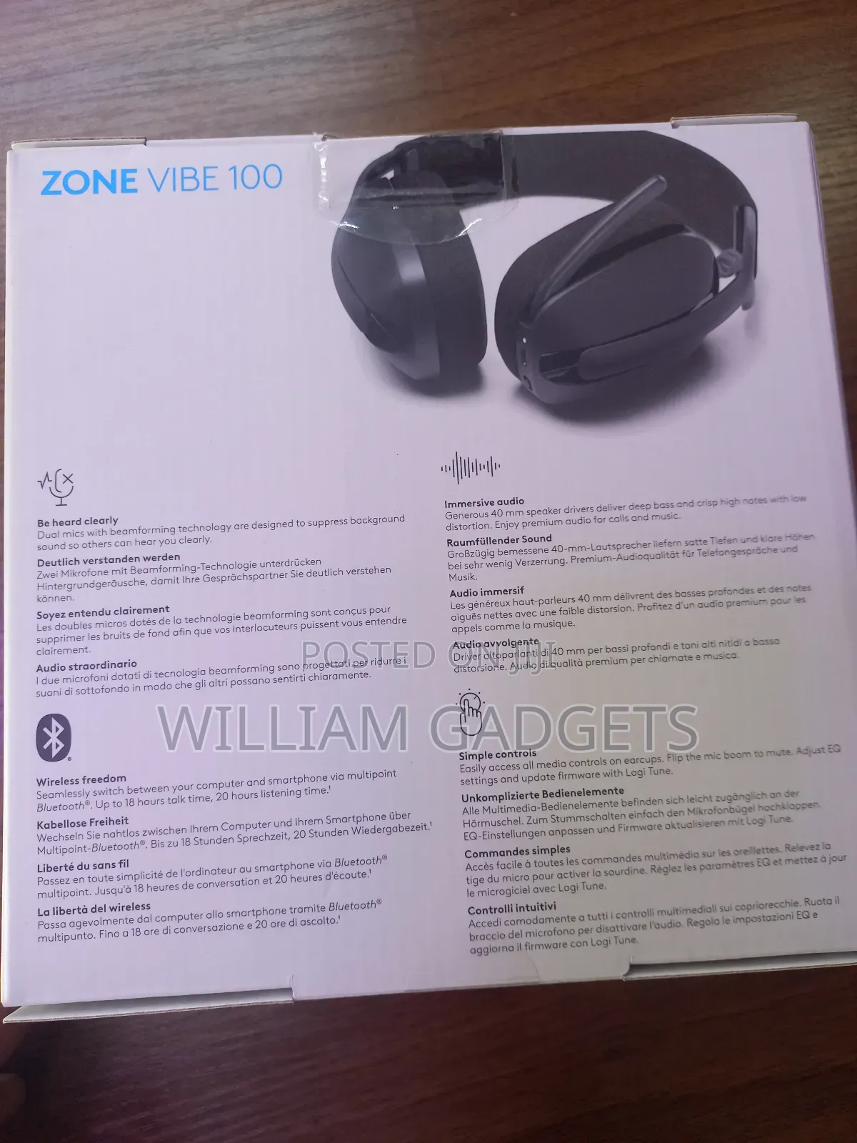 Logitech Zone Vibe 100 Bluetooth Headset