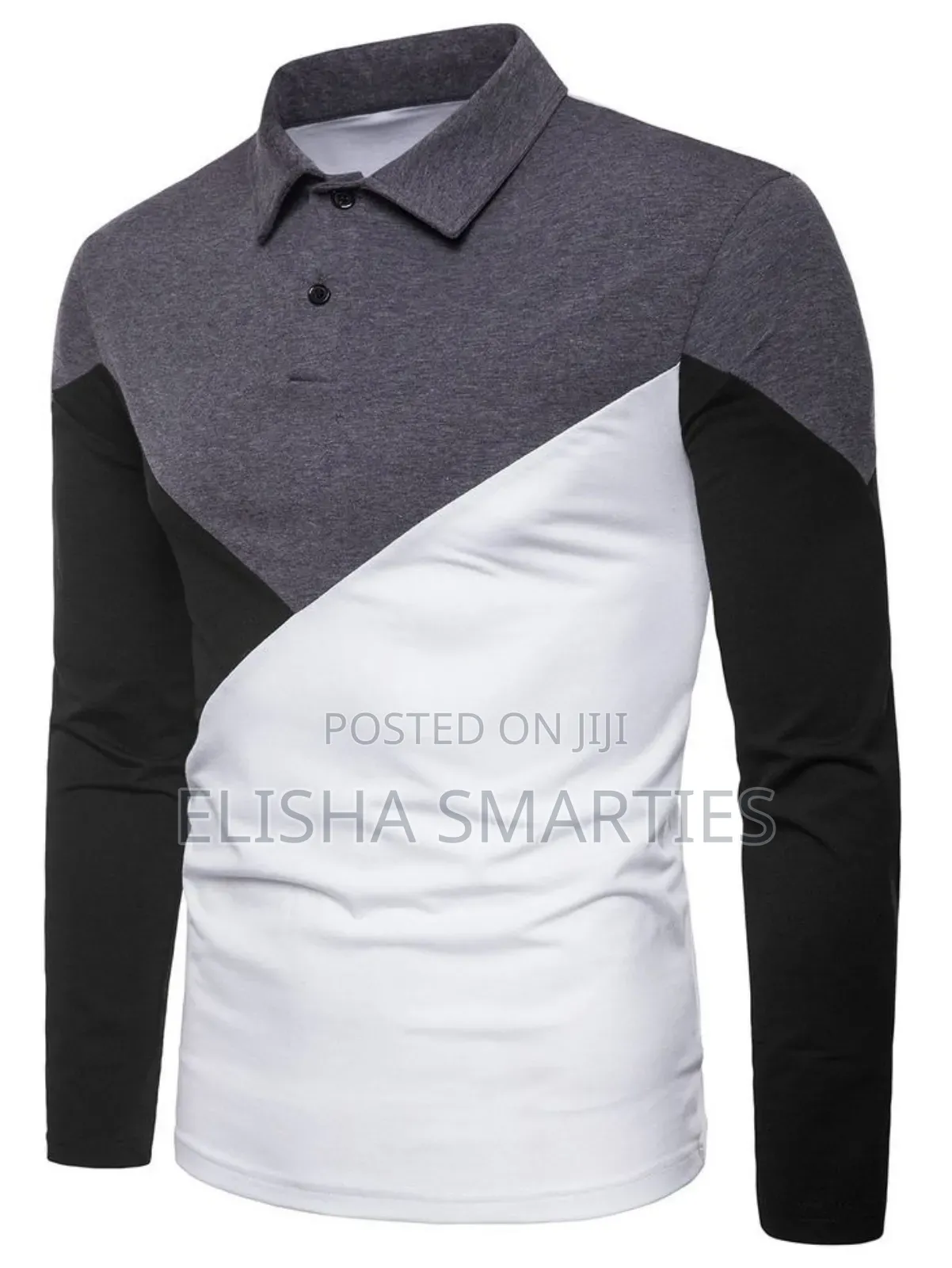 Classic Designer Longsleeve Patch Work Polo Shirt