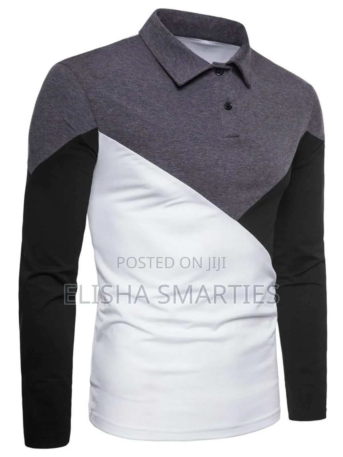 Classic Designer Longsleeve Patch Work Polo Shirt