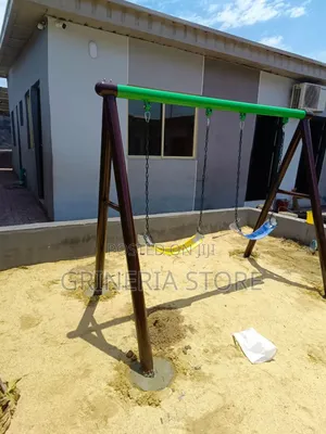 Outdoor Iron Playground Swing-2 Seaters