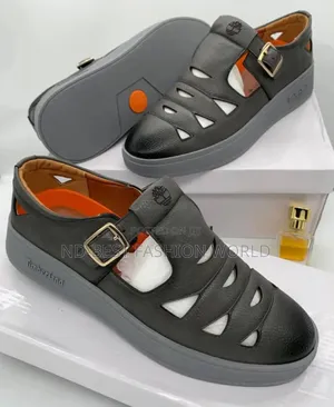 Black Leather Sandals