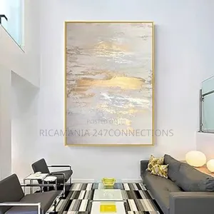 Oil Paint Abstract Gold Frame