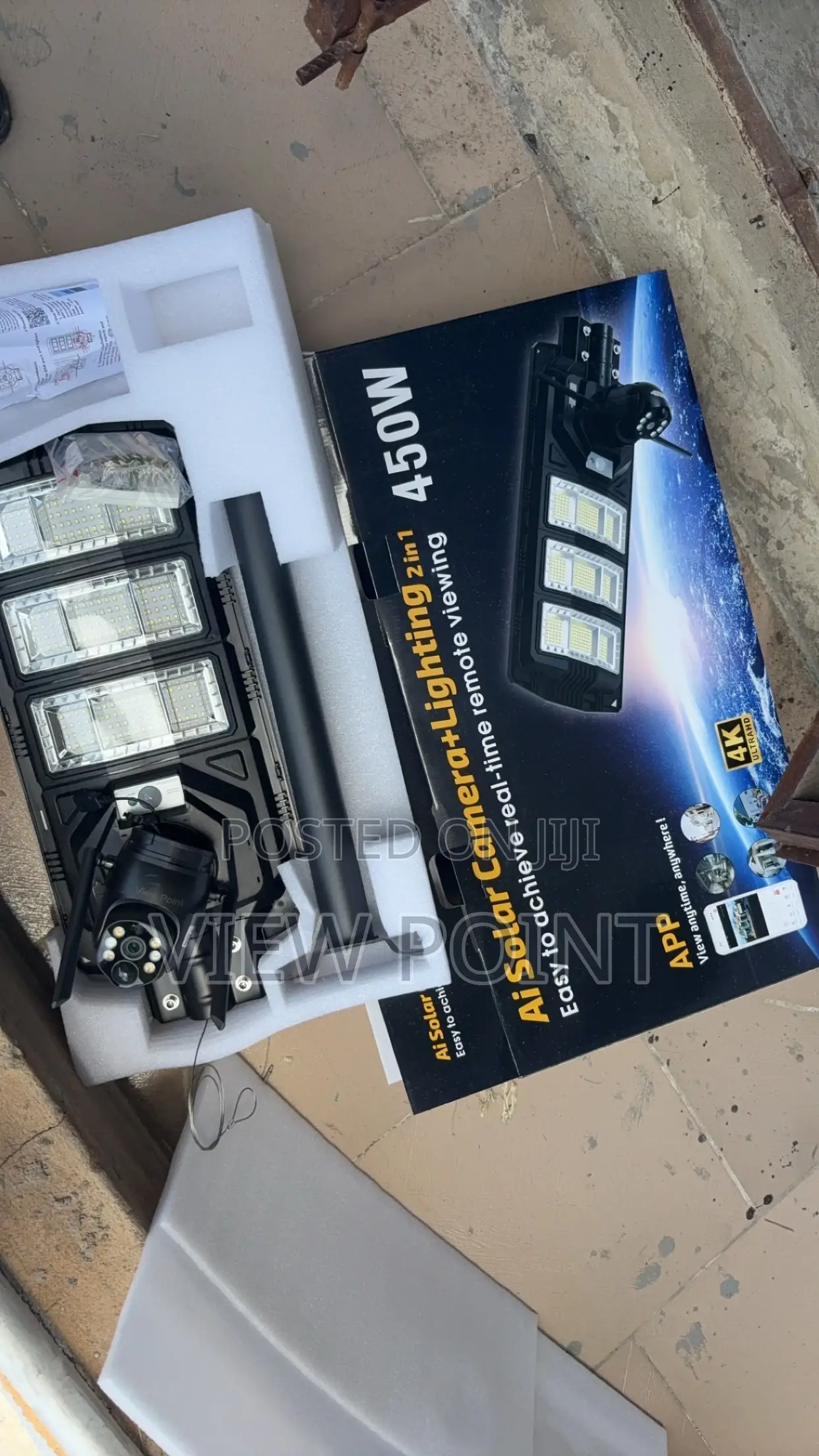 Solar Street Light With 4g Sim Rotational Cctv Camera 450w