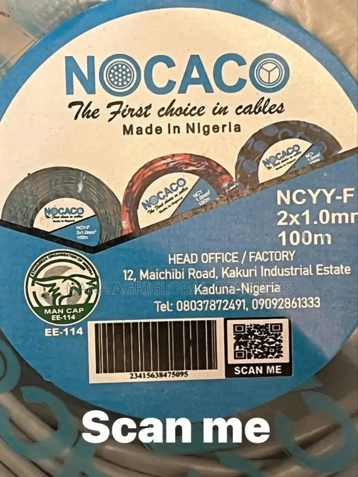 Nocaco Cable 1mm Single Twin Flat