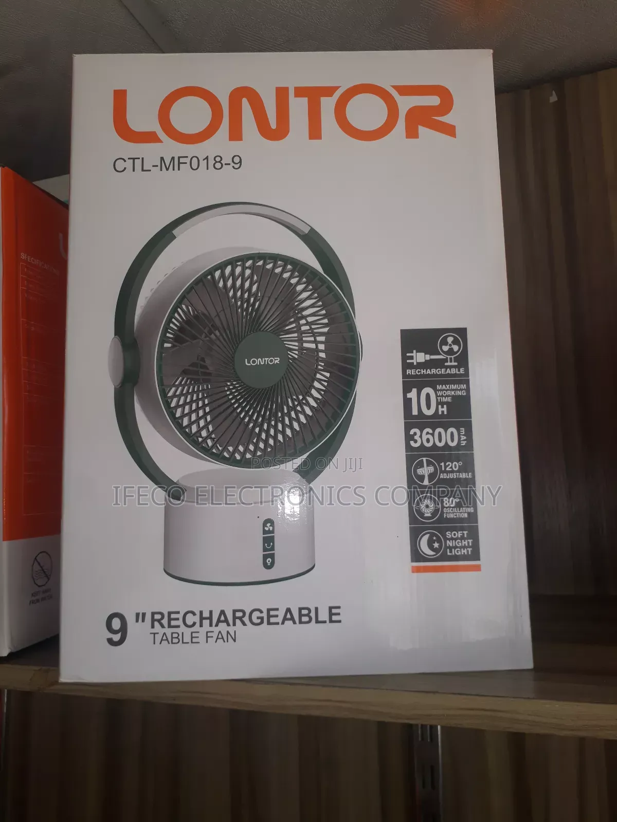 Lontor Table Rechargeable Fan