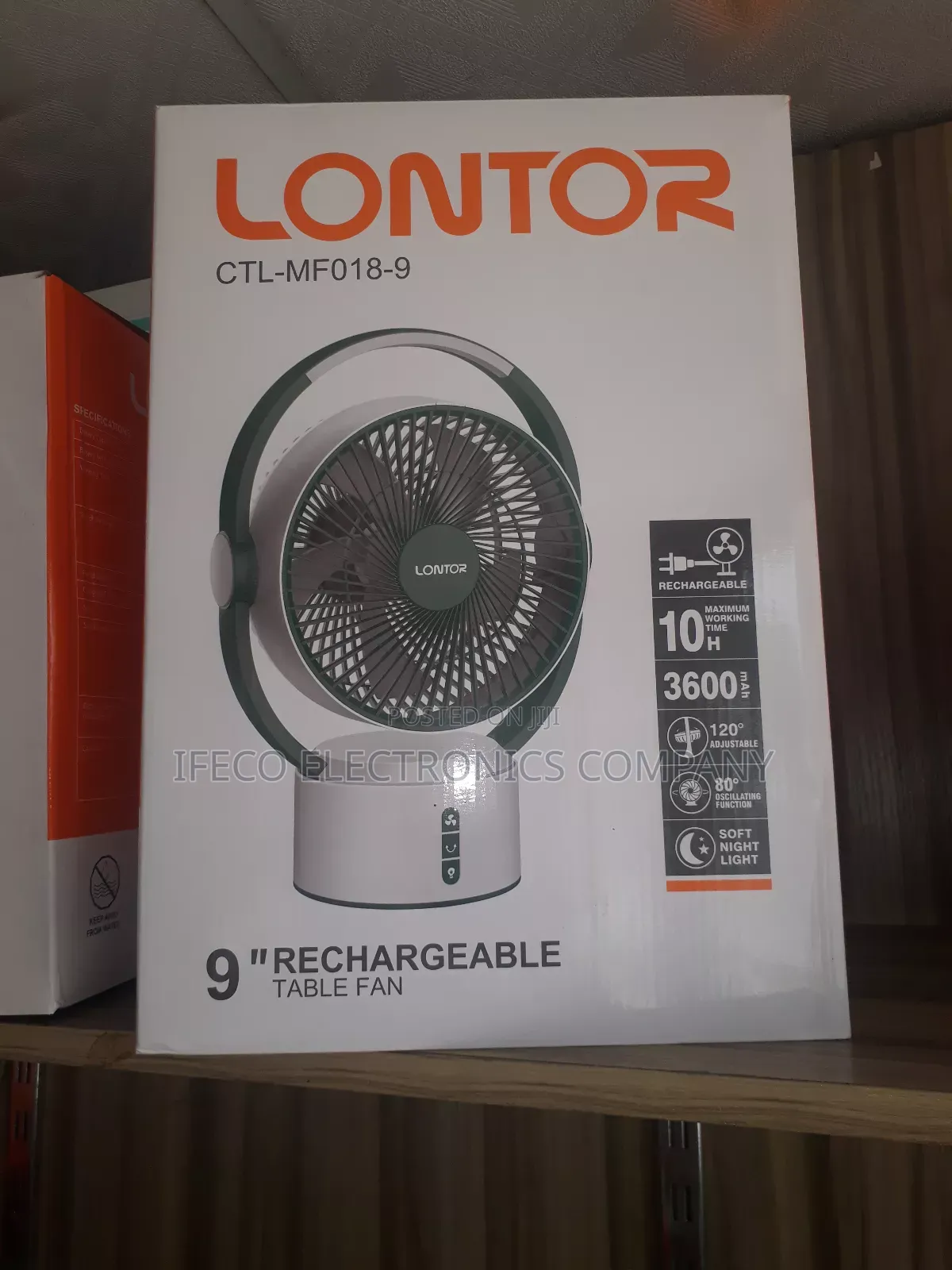 Lontor Table Rechargeable Fan