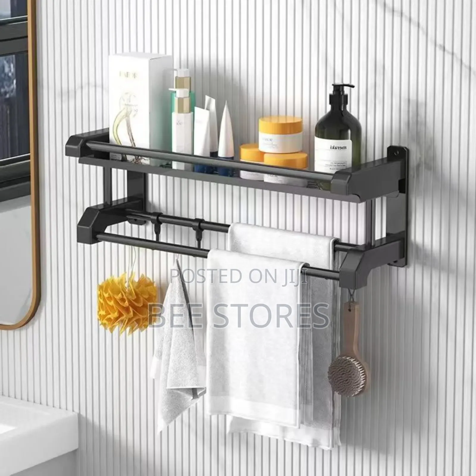 Single Layer Wall Multipurpose Bathroom Self Rack Hanger