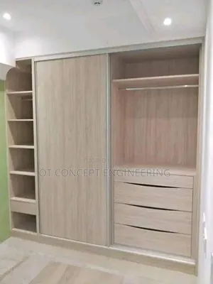 Wardrobe Including Shelves and Drawers