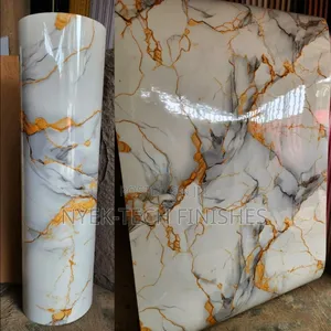 Exotic Gold Marble Self Adhesive Foam Stickers for Interior.