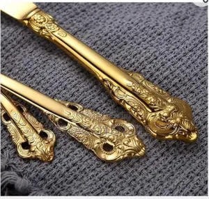 24pcs Luxury Royal Gold Cutleries