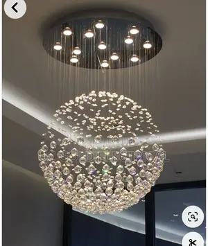Round Crystal Ball Led Ceiling Chandelier Pendant