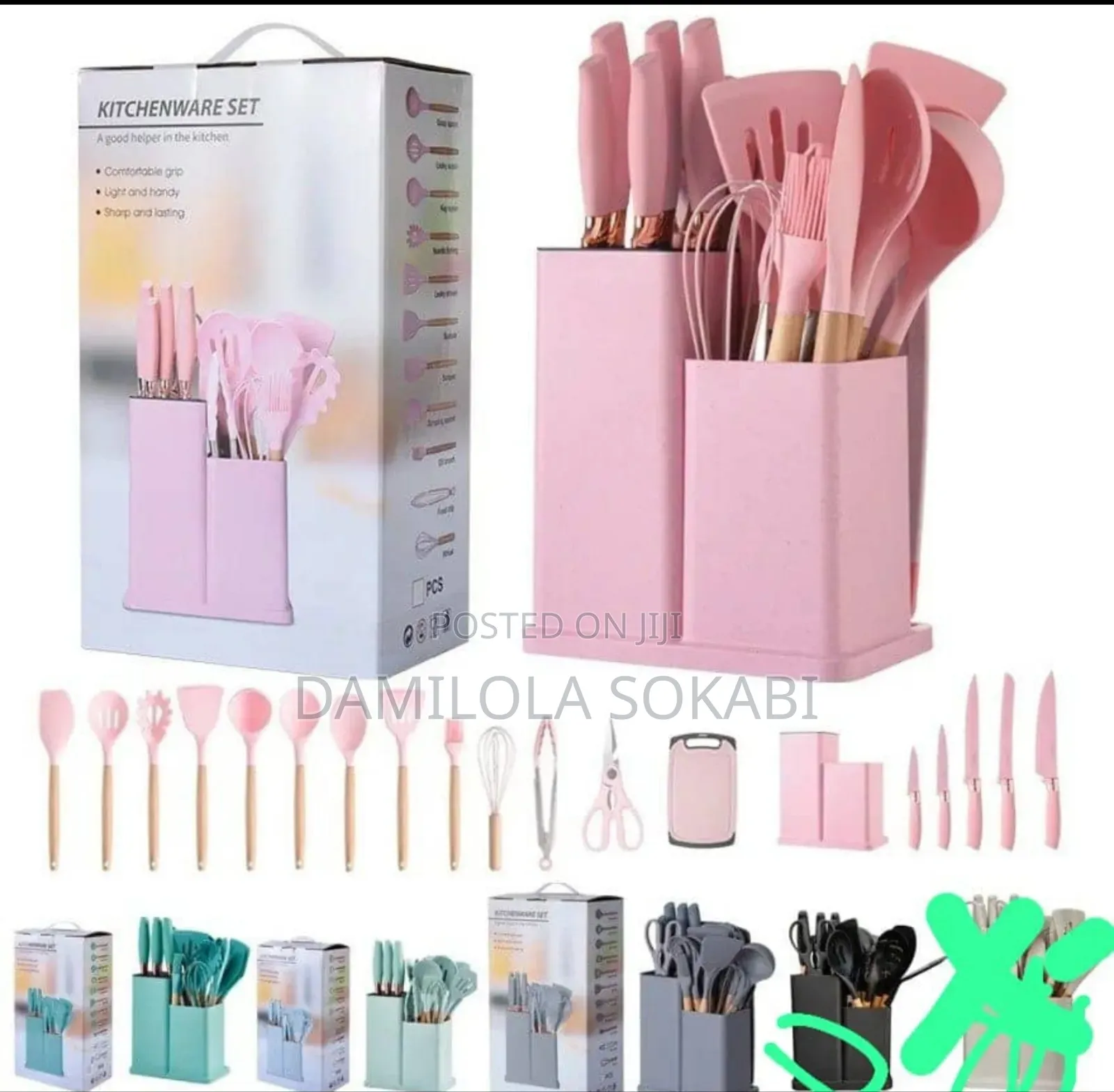 19psc Silicone Spoon and Knife Set