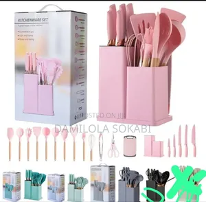 19psc Silicone Spoon and Knife Set