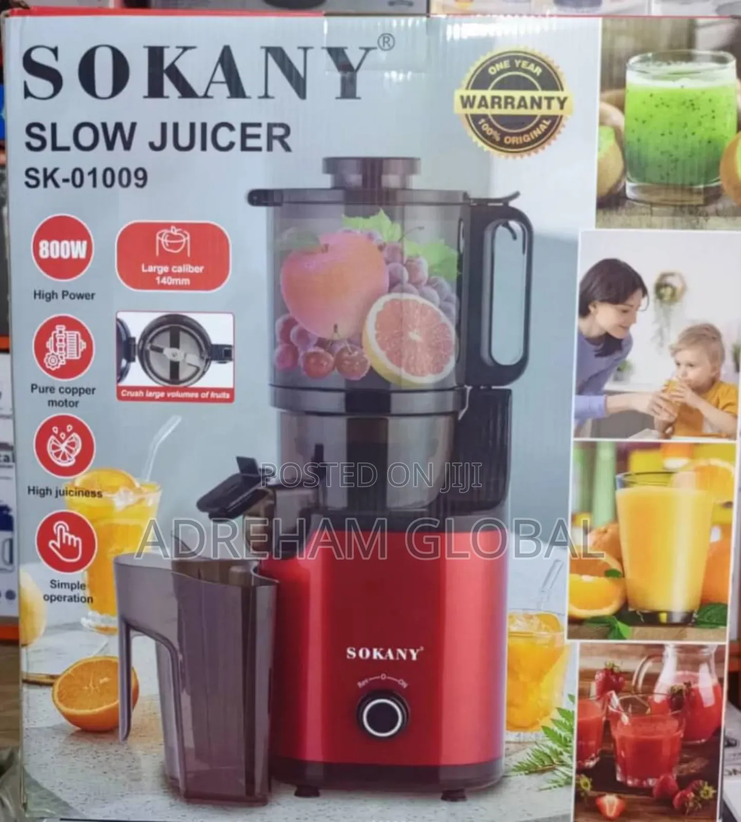Sokany Slow Juicer 800watts