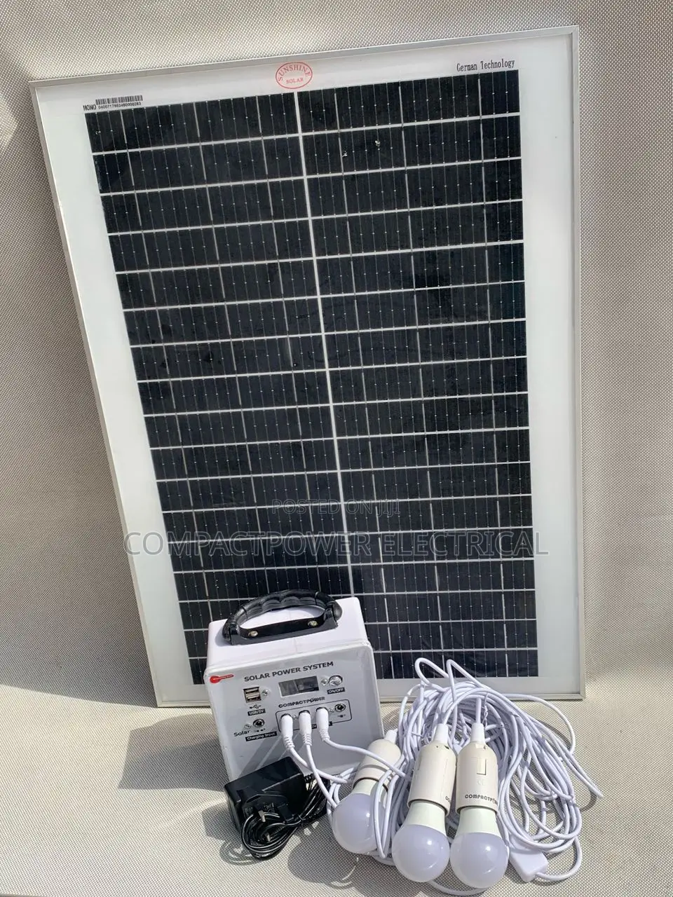 92wh Solar Lighting Kits 40w Solar Panel Wit 3*5w 12v Bulbs