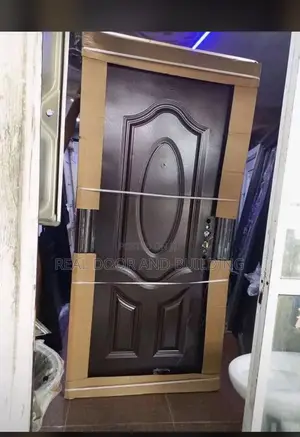 Brown Solid Steel Door (78hda)