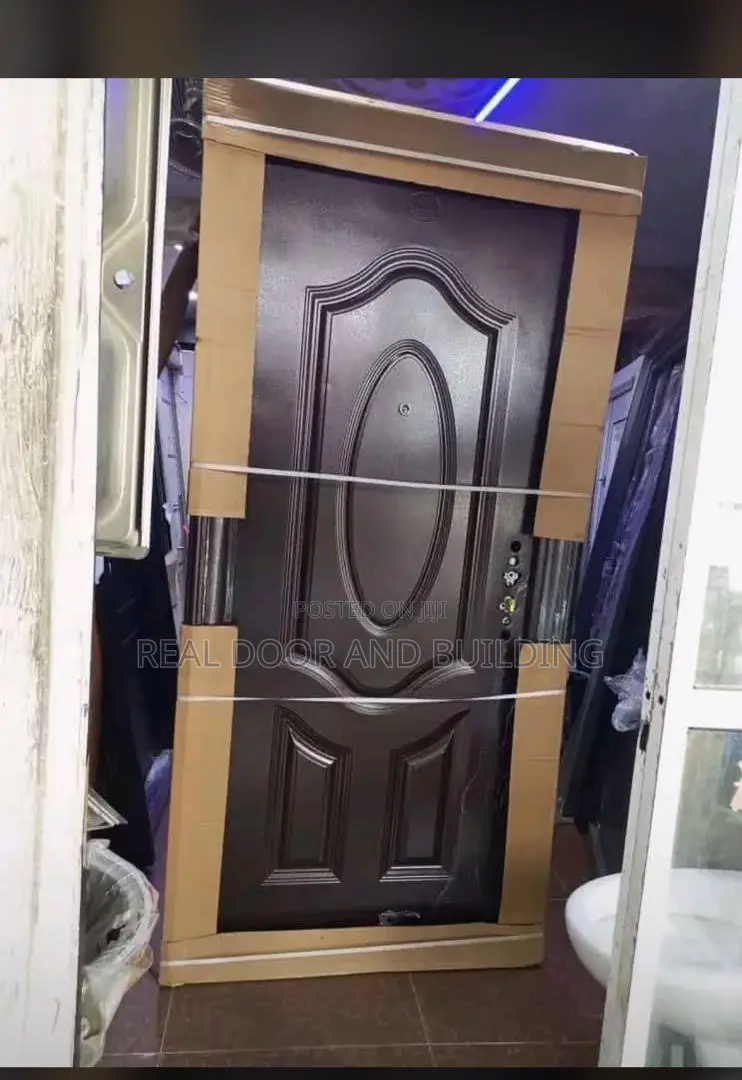 Brown Solid Steel Door (78hda)