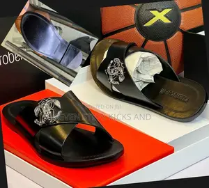 Quality Roberto Cavalli Italian Leather Luxury Men Slippers